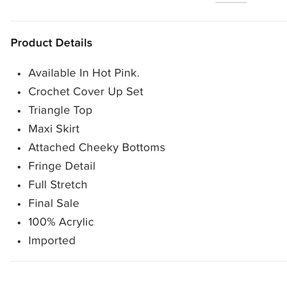 Fashion Nova Hot Pink 2 Piece Swim Coverup Set, NWT, Day In Dubai - Picture 5 of 5